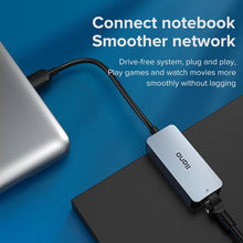 Load image into Gallery viewer, Ethernet Hub USB 3.0 to RJ45 2.5Gbps Lan External Network Card High Speed Fast Transmission Splitter Drive-free 2500Mbps Gigabit Extension Data Hub
