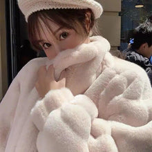 Load image into Gallery viewer, Women Winter Solid Faux Fur Warm Coat Female Elegant Short Loose Long Sleeve Overcoat Office Ladys Fashion Jackets

