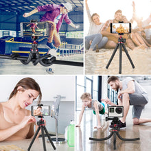 Load image into Gallery viewer, Flexible Octopus Phone Tripod 360 Degree Rotatable with 14 Screw Thread Integrated Phone Clamp Cold
