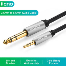 Load image into Gallery viewer, 3.5mm to 6.5mm Audio Cable 1M/2M/3M Male to Male Microphone Audio Cable for Computer Audio Power Amplifier Mixer
