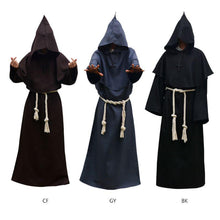 Load image into Gallery viewer, Unisex Halloween Robe Hooded Cloak Costume Cosplay Monk Suit Adult Role-playing Decoration Clothing
