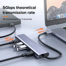Load image into Gallery viewer, 6 in 1 Extension Hub Type-C to USB 3.0 / HDMI / PD / RJ45 Network Card USB C Splitter Charger Adapter Data Hub For Laptop Computer Game Switch

