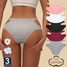 Load image into Gallery viewer, 3PCS/Set Sexy Hollow Cotton Panties For Women Low Waist Briefs Female Soft Breathabale Underwear Comfortable Lingerie
