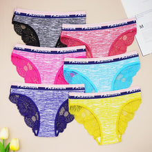 Load image into Gallery viewer, 6 Pcs Cotton Panties for Women Low Waist Lace Underpants Briefs M-XL Female Underwear Panty
