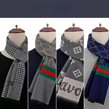 Load image into Gallery viewer, Men's New Winter Autumn and Winter Cashmere Business Jacquard Plaid Korean Foreign Trade Scarf Men
