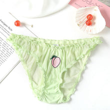 Load image into Gallery viewer, Lady Sexy Lace Lingerie Temptation Low-waist Panties Fruit Embroidery Female Transparent Briefs Seamless Sweet Girl Underpants
