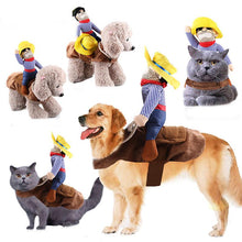 Load image into Gallery viewer, Cowboy Dog Costume Halloween Dog Clothes Riding-horse Puppy Outfit Pet Clothing For Dog Cat Costume Party Cosplay Dog Coat S-XL
