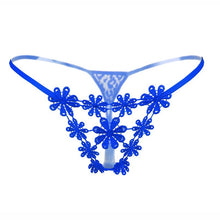Load image into Gallery viewer, Women's Lingerie Embroidery G String Hollow Out Thong Underwear Femal T-Back Sexy Low-Waist Panties KL65
