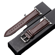 Load image into Gallery viewer, Calfskin Genuine Leather Watchband 38mm 40mm 41mm for iwatch 7 2 3 4 5 6 Soft Replace Wrist Strap 42mm 44mm 45mm for Apple Watch
