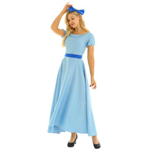 Load image into Gallery viewer, Adult Womens Short Puff Sleeve Princess Fancy Party Maxi Dress Halloween Dressing Up Cosplay Costume
