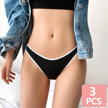 Load image into Gallery viewer, Flarixa 3PCS Low-Rise Women's Cotton Panties Briefs Simple Soft Sexy Underwear Ladies Underpants Solid Color Girls Panties M-XL
