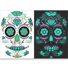 Load image into Gallery viewer, halloween temporary tattoos Luminous Skeleton Stickers Child Kid Makeup Fake Tattoos Glow Paste on Face Children Body Decoration
