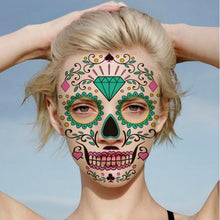 Load image into Gallery viewer, halloween temporary tattoos Luminous Skeleton Stickers Child Kid Makeup Fake Tattoos Glow Paste on Face Children Body Decoration
