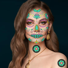 Load image into Gallery viewer, halloween temporary tattoos Luminous Skeleton Stickers Child Kid Makeup Fake Tattoos Glow Paste on Face Children Body Decoration
