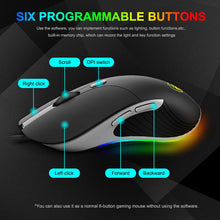 Load image into Gallery viewer, USB Wired Gaming Mouse Computer Gamer 6400 DPI Optical Mice for Laptop PC Game Mouse upgrade X7
