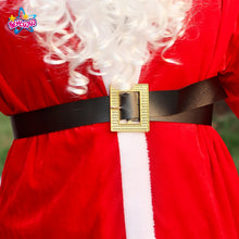 Load image into Gallery viewer, santa claus costume men hat belt beard gift bag cosplay cute funny polyester material new style White and red
